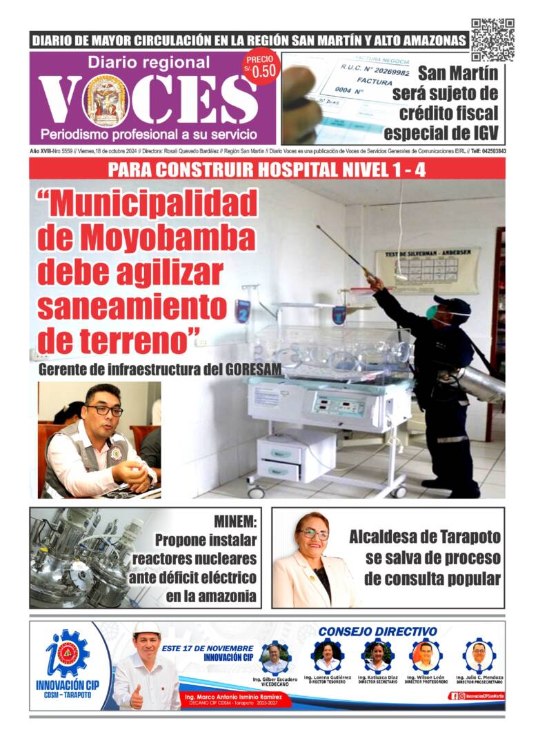 Portada Viernes 18 De Octubre 2024 Diario Voces