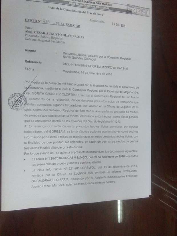 DOCUMENTO EMITIDO POR EL GORESAM