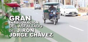 Hoy inauguran asfaltado del Jr. Jorge Chávez