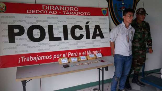 Intervienen a joven cuando pretendía llegar a Tarapoto con tres kilos de droga