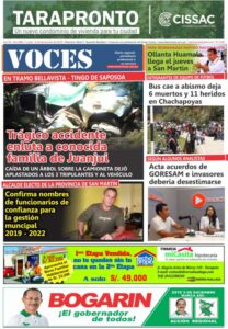 Portada del día Lunes 12 de Noviembre del 2018