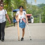 Realizan carrera con muletas y agasajo por el día de las personas con discapacidad