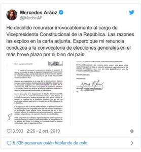 Reacciones tras la renuncia de Mercedes Aráoz a la vicepresidencia de la República