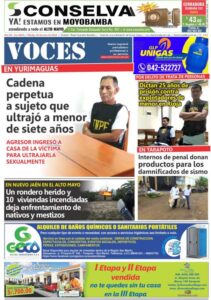 Portada del día Martes 04 de Junio de 2019