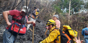 Irresponsables provocan incendio forestal en el distrito de Yorongos
