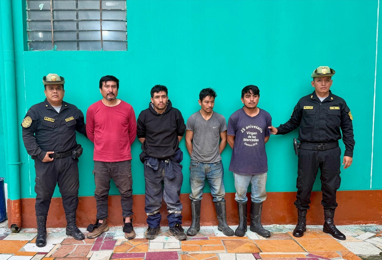 Detenidos por la minería ilegal en Tocache