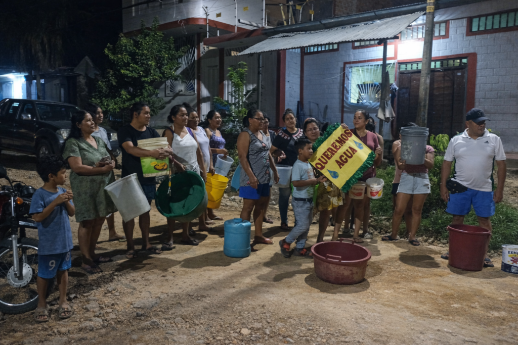 Vecinos de la urbanización Waldemar Tello de Morales protestan por desabastecimiento de agua potable