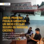 Fiscalía de Familia supervisa 71 colegios en Mariscal Cáceres para garantizar matrículas gratuitas y condiciones adecuadas