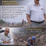 Obra de agua y alcantarillado: Documentos oficiales revelan que obra está paralizada pese a anuncio municipal