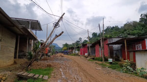 Postes colapsados ponen en riesgo a vecinos en La Banda de Shilcayo