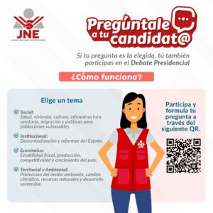 El Jurado Nacional de Elecciones invita a la ciudadanía a preguntar directamente a los candidatos presidenciales