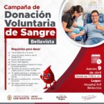 Bellavista realizará campaña de donación voluntaria de sangre el 9 de abril