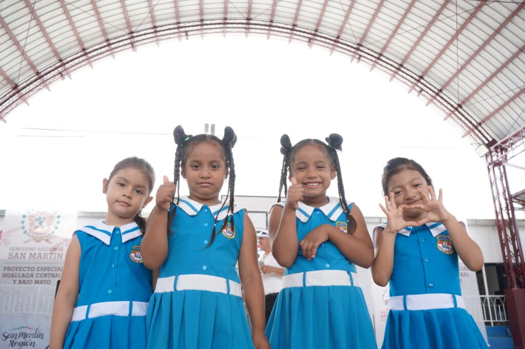 Gobierno Regional de San Martín inaugura techo cobertor en la IEI N.° 304 de La Banda de Shilcayo