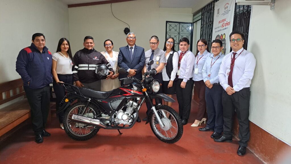 Presidente de la Corte de San Martín entrega motocicletas nuevas para fortalecer el servicio de notificaciones en Bellavista y Saposoa