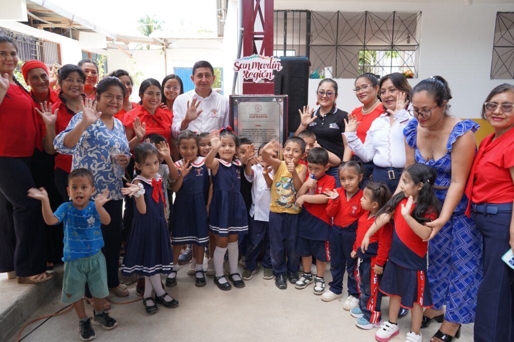 GORESAM inaugura moderno techo cobertor en la I.E.I. N.° 404 Divino Niño Jesús en San José de Sisa