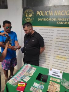 Detienen a cuatro sujetos acusados de estafar a comerciante con la modalidad del “cambiazo de mercadería” en Tarapoto