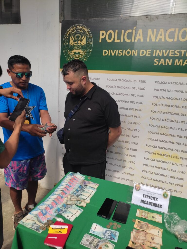 Detienen a cuatro sujetos acusados de estafar a comerciante con la modalidad del “cambiazo de mercadería” en Tarapoto