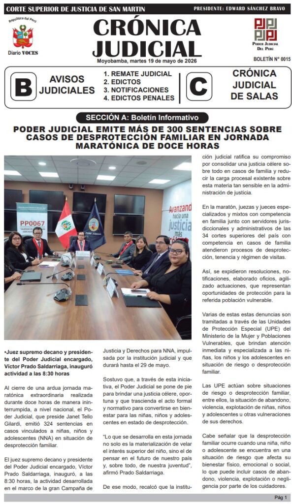 Crónica Judicial, martes 19 de mayo 2026