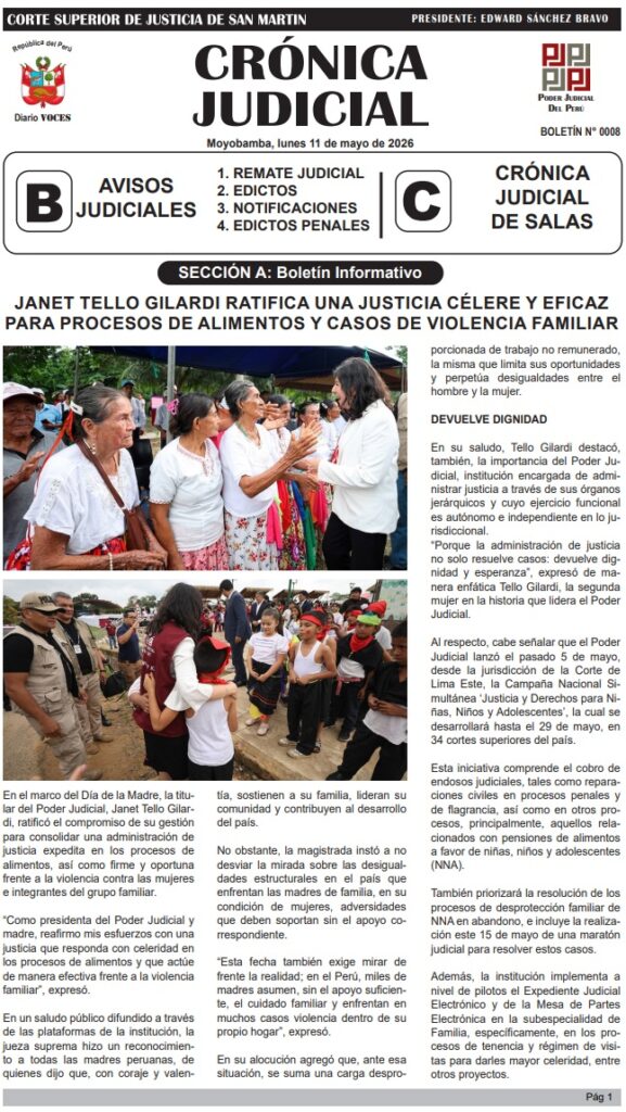 Crónica Judicial, lunes 11 de mayo 2026
