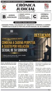 Crónica Judicial, viernes 08 de mayo 2026