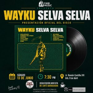 Wayku presentará oficialmente el álbum Selva Selva en Tarapoto