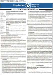 ORDENANZA MUNICIPAL Nro. 672-MPM