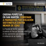 Cadena perpetua en San Martín: condenan a padrastro por violación sistemática contra menor de edad