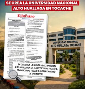 Crean la Universidad Nacional Alto Huallaga en Tocache