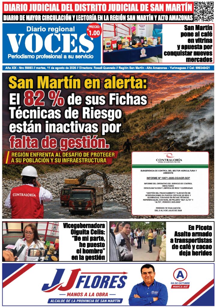 Portada, martes 11 de agosto 2026