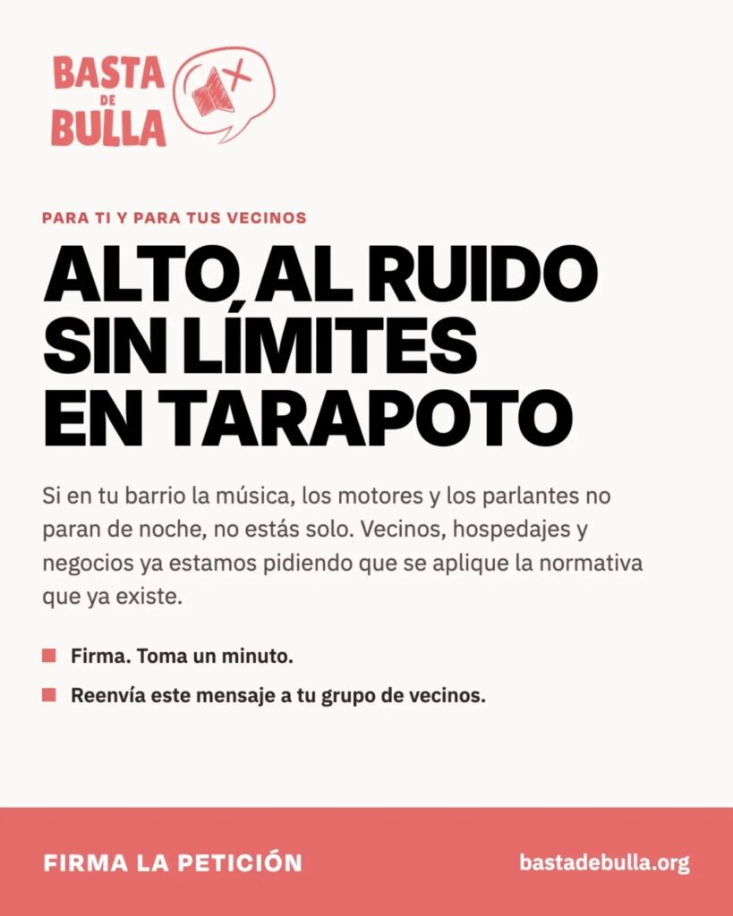 ¡Basta de bulla! El clamor ciudadano contra el ruido sin límites que golpea la salud pública en Tarapoto, Morales y La Banda de Shilcayo