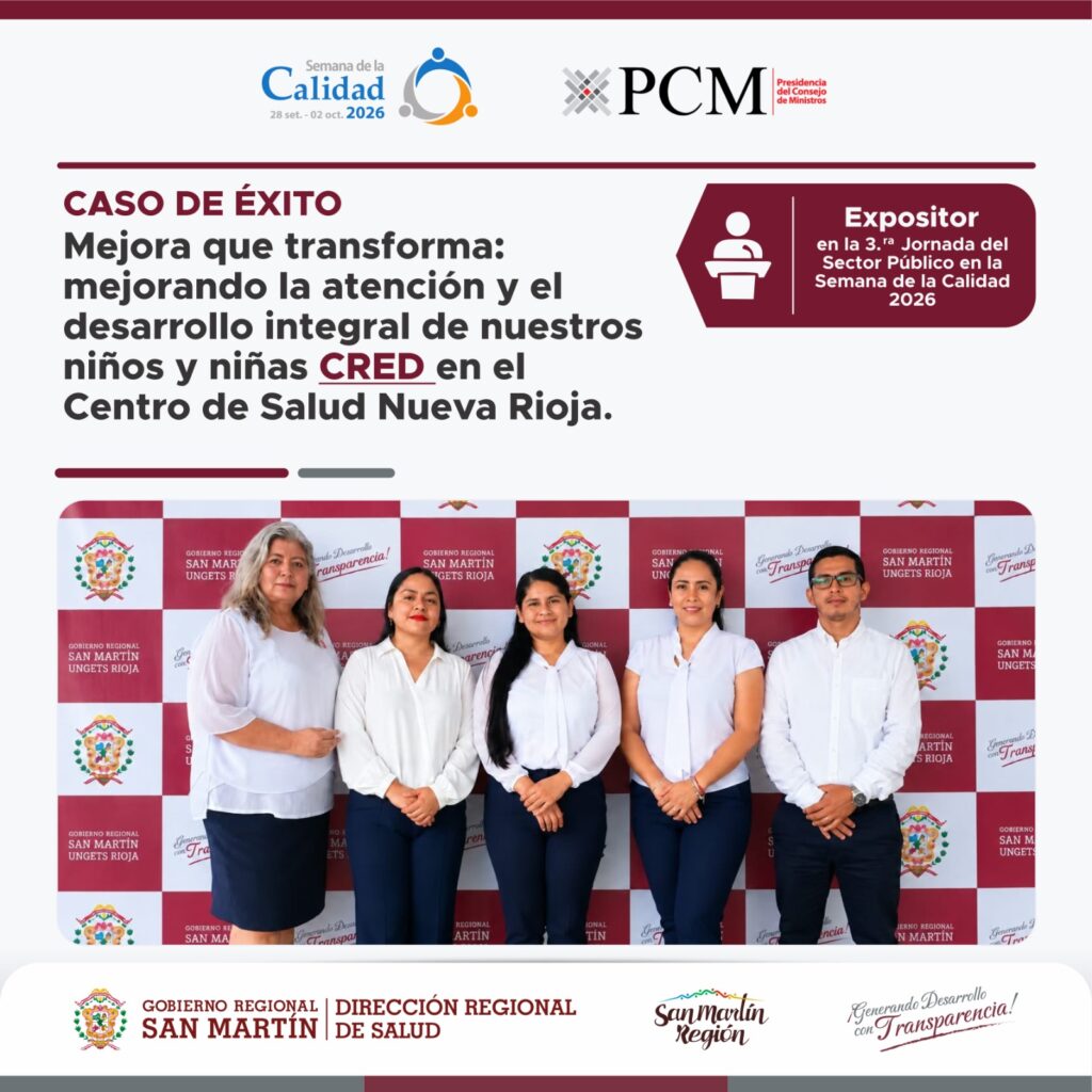 San Martín presentará experiencia de mejora en atención infantil durante la Semana de la Calidad 2026